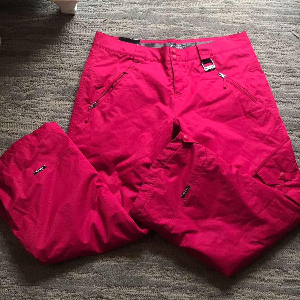 Oakley pink ski pants barely worn